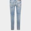 Skinny jeans med lys diagonalvask