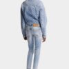 Skinny jeans med lys diagonalvask