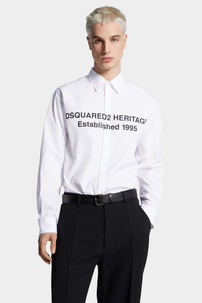 Skjorte med trykt Heritage-logo