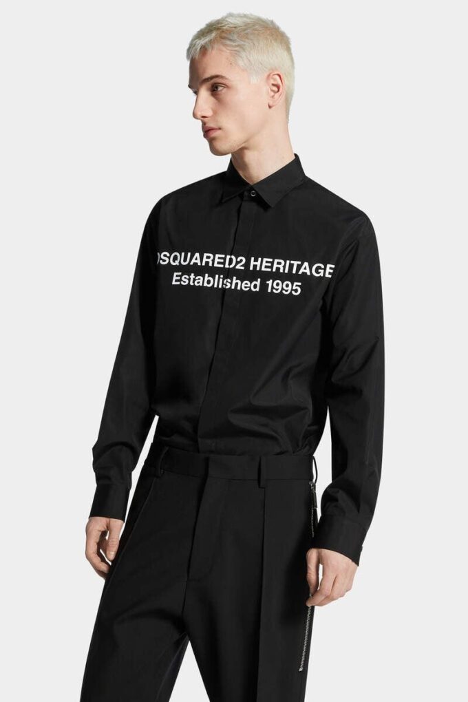 Skjorte med trykt Heritage-logo