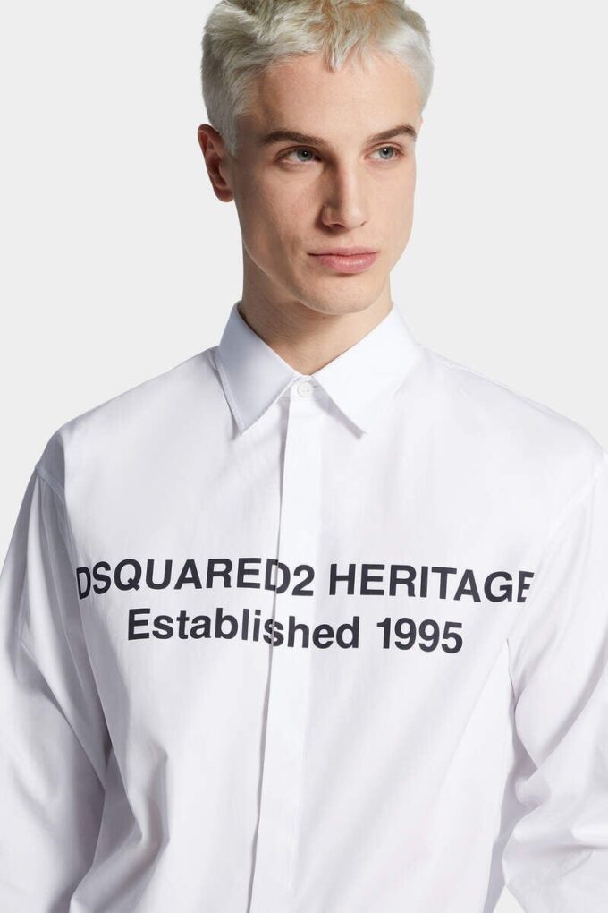 Skjorte med trykt Heritage-logo