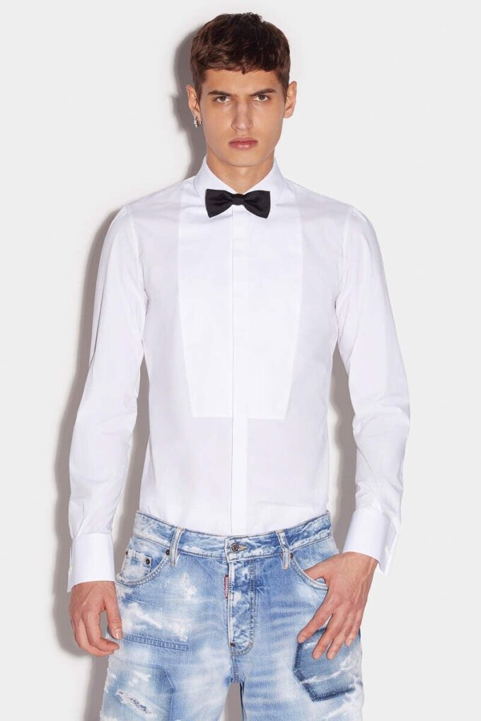 Slim Fit smoking-skjorte