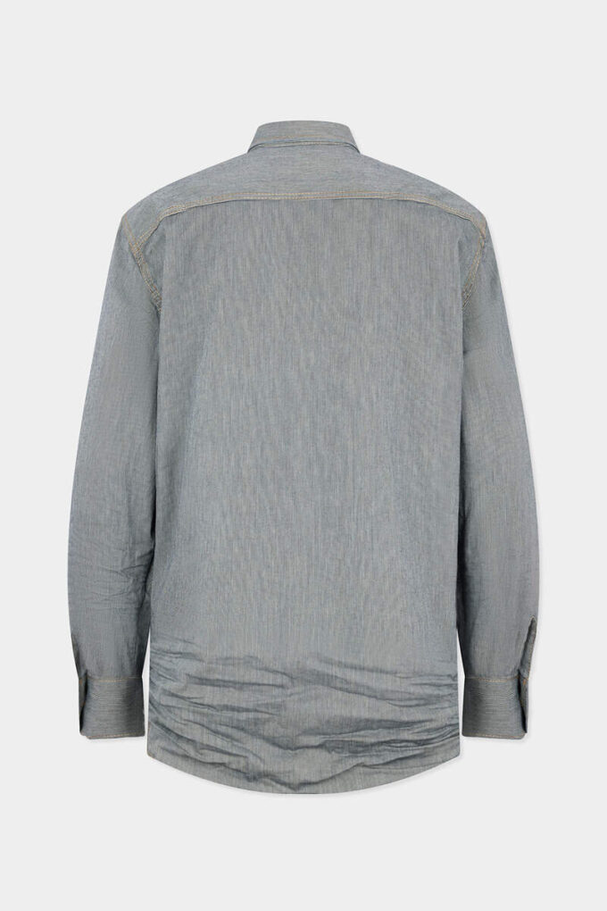 Stripet denimskjorte i kanadisk vintage-stil