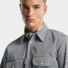 Stripet denimskjorte i kanadisk vintage-stil
