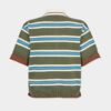 Stripet strikket polo