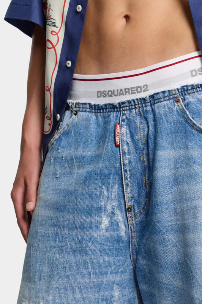Surfeshorts med lys vask