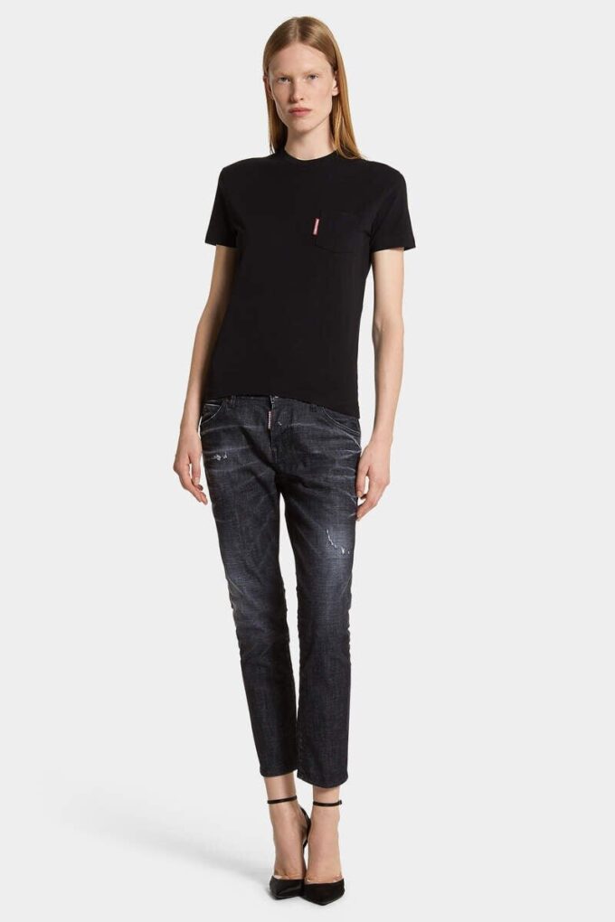 Svarte Easy Wash Cool Girl-Jeans Svarte Easy Wash Cool Girl-Jeans