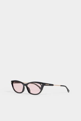 Svarte Hype Pink solbriller