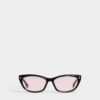 Svarte Hype Pink solbriller