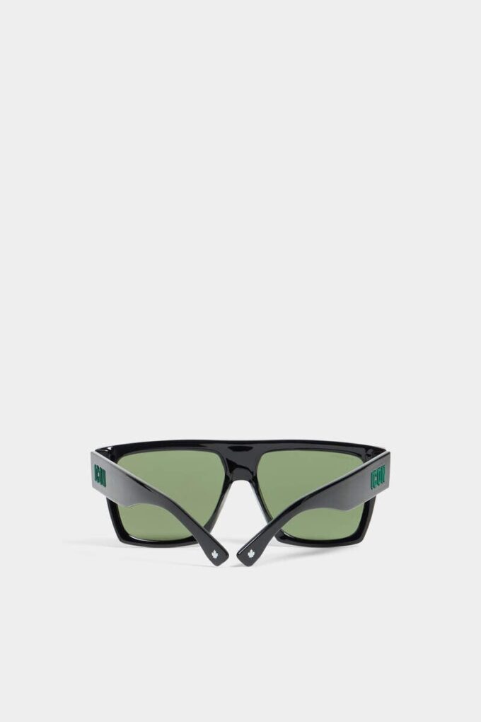 Svarte Iconique Green solbriller
