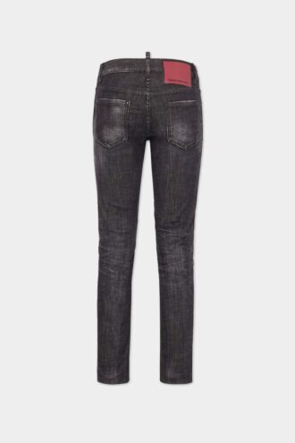 Svarte, lettvaskbare Jennifer-Jeans med middels høy midje