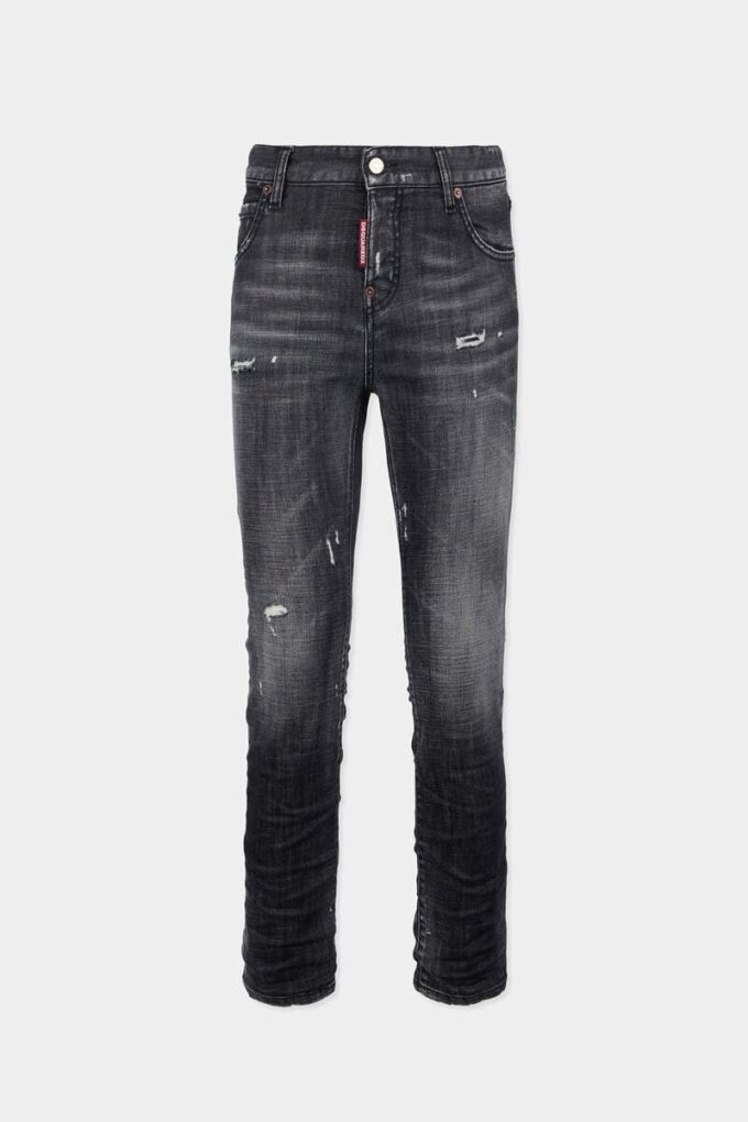Svarte Teddy-jeans med tåkvask Svarte Teddy-jeans med tåkvask