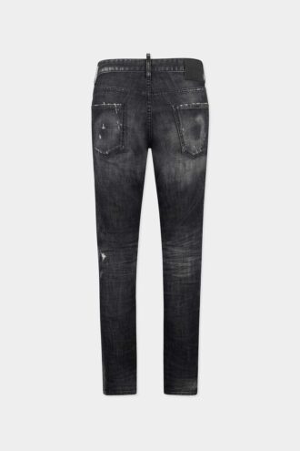 Svarte Teddy-jeans med tåkvask