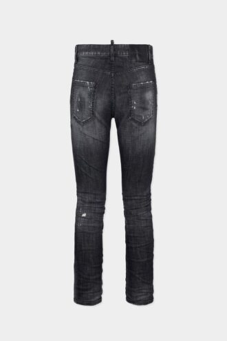 Svarte Teddy-jeans med tåkvask
