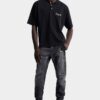 Svarte Teddy-jeans med tåkvask Svarte Teddy-jeans med tåkvask