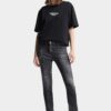 Svarte Teddy-jeans med tåkvask Svarte Teddy-jeans med tåkvask