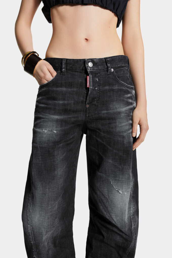 Svartvaskede D2 Twisted-Jeans
