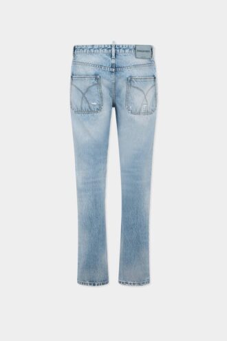 Teddy-Jeans med lys Diagonale-vask