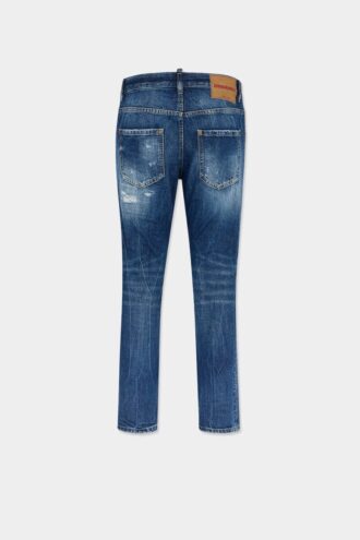 Teddy-jeans med middels slitt vask