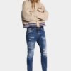 Teddy-jeans med middels slitt vask