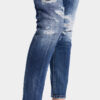 Teddy-jeans med middels slitt vask