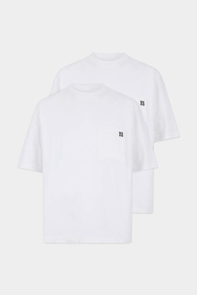 Twin Pack med T-skjorter med løs passform og vendbar design