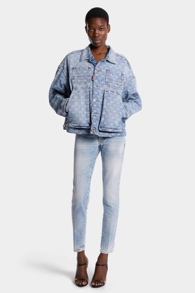 Unisex-jeansjakke i lys vask Unisex-jeansjakke i lys vask