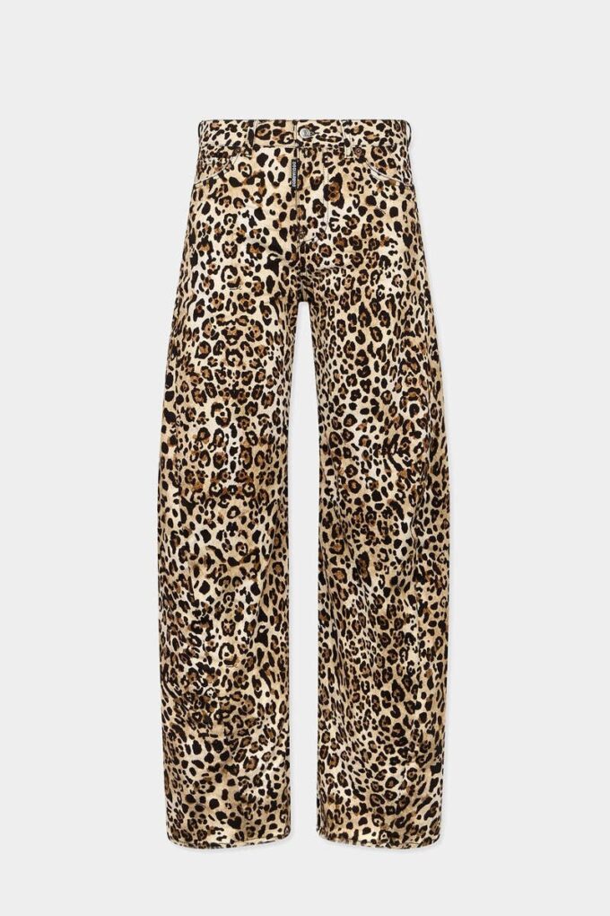 Wild2-jeans med trykk og løs passform