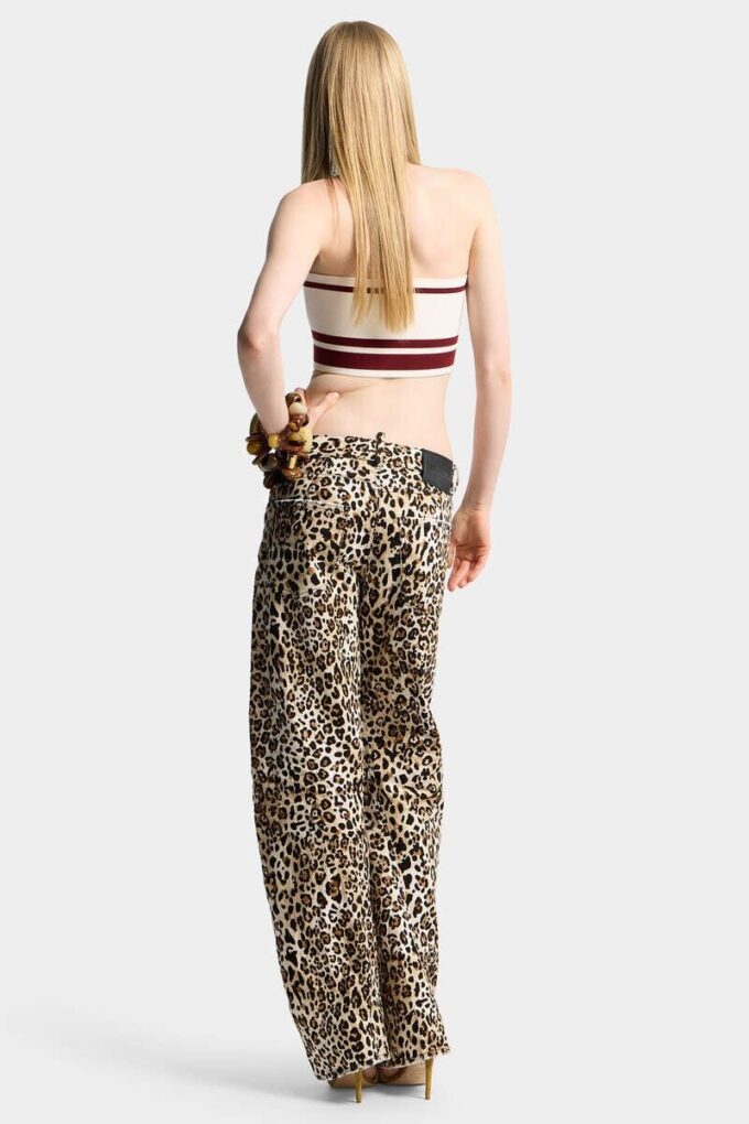 Wild2-jeans med trykk og løs passform