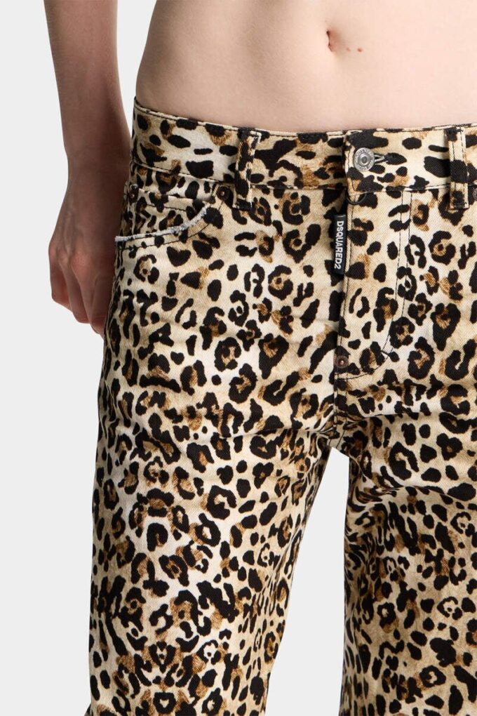 Wild2-jeans med trykk og løs passform